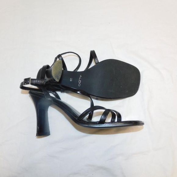 Aldo Square Open-Toe Black Heels (Size 6.5 Women's) - Picture 2 of 4